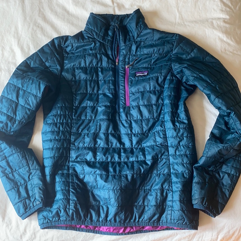 Patagonia Nano Puff Quarter-zip EUC Size Medium Pullover